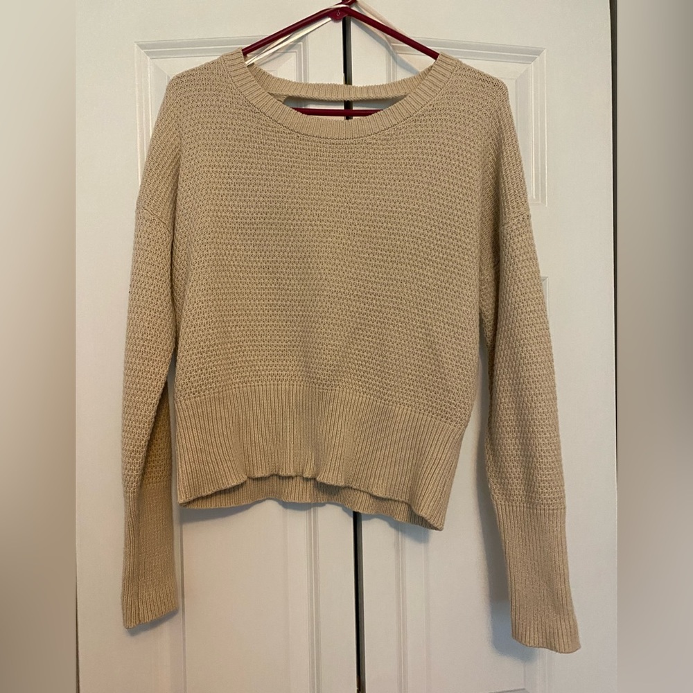 Hippie Rose Sweater Khaki Long-Sleeve Medium